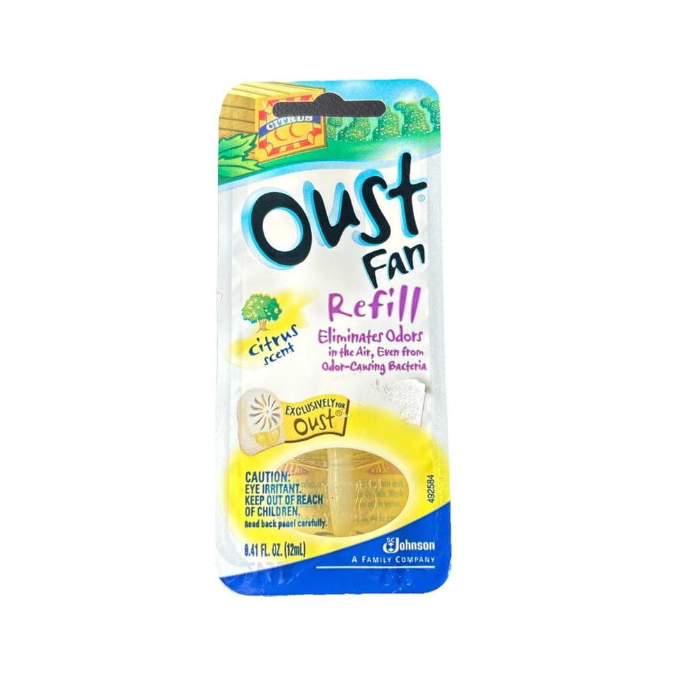 Oust Fan Refill Citrus Scent Air Freshener Refill Eliminates Room Odors